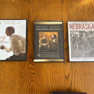 Movie DVD Collection: 12 Years a Slave, Good Will Hunting, Nebraska